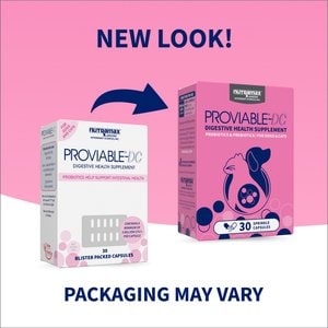 Nutramax Proviable Probiotics & Prebiotics Digestive Health Supplement for Dogs & Cats, 30 count