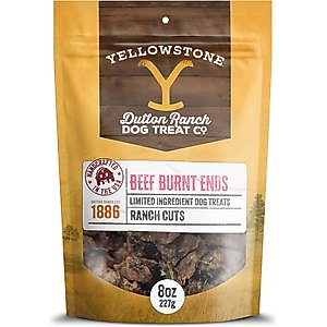 Yellowstone Dutton Ranch Dog Treat Co. Ranch Cuts Burnt Ends Crunchy Dog Treats, 8-oz bag