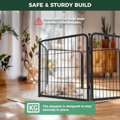 Show full view: FXW Homeplus Indoor Dog Playpen, Black, 24-in, 16-panel slide 5 of 9