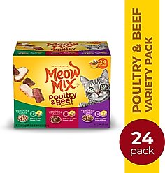 Meow Mix Tender Favorites Poultry & Beef Cat Food Variety Pack, 2.75-oz cup, case of 24 slide 2 of 7