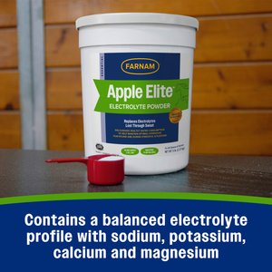Farnam Apple Elite Electrolyte Powder Apple Flavor Horse Supplement, 5-lb tub