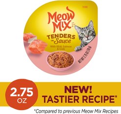 Meow Mix Tenders in Sauce with Real Salmon & Crab Wet Cat Food, 2.75-oz cup, case of 12 slide 2 of 6