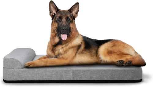 Show full view: Diggs Bolster Crate Dog Bed, Grey, X-Large slide 4 of 4