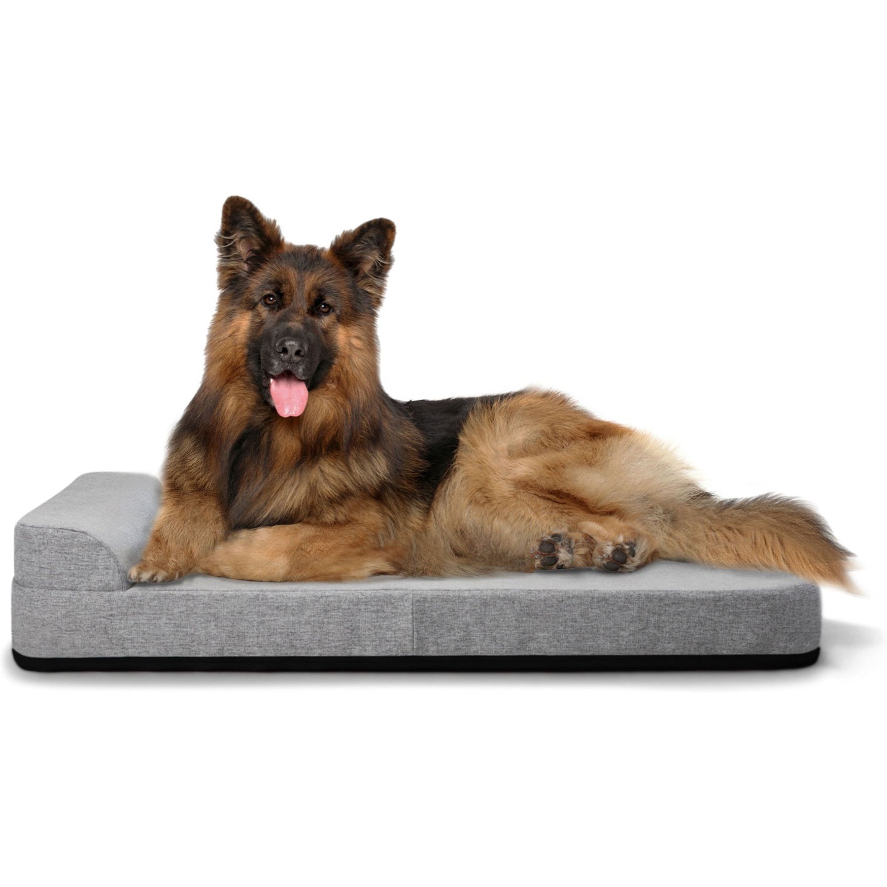 Diggs Bolster Crate Dog Bed, Grey, X-Large