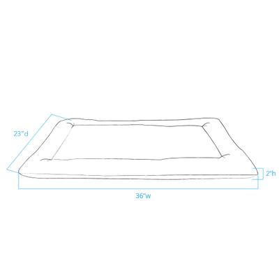 Show full view: Pendleton Fleece Comfort Cushion Dog Bed, Cabin Stripe Gray, Medium slide 7 of 8