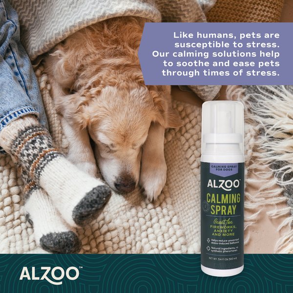 ALZOO Natural Plant Based Calming Dog Spray, 3.4-fl oz bottle