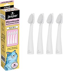 Jasper Microbrush Cat & Small Dog Toothbrush Replacement Heads, 4 count