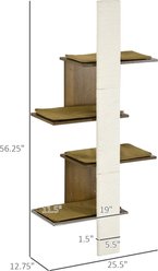 Cesicia 4-Layer Cat Wall Shelves, Natural slide 2 of 6