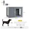 Show in main carousel: jansno Double Door Lock End Table Dog Crate, Gray slide 6 of 7
