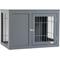 Show in main carousel: jansno Double Door Lock End Table Dog Crate, Gray slide 2 of 7