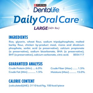 DentaLife Daily Oral Care Tartar Control Adult Large Breed Dental Dog Treats, 18 count