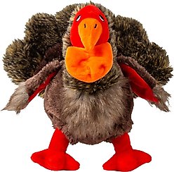 KONG Low Stuff Turkey Squeaky Dog Toy, Brown, Medium