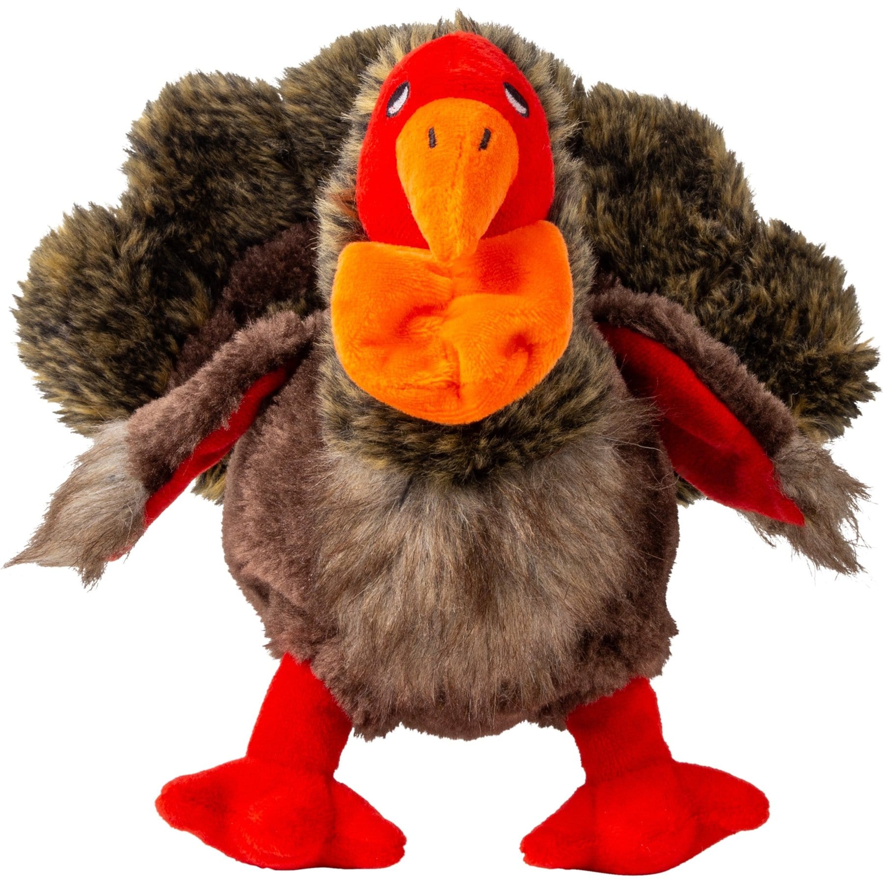 KONG Low Stuff Turkey Squeaky Dog Toy, Brown, Medium