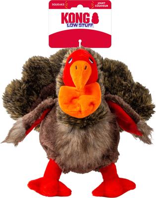 Show full view: KONG Low Stuff Turkey Squeaky Dog Toy, Brown, Medium slide 3 of 3
