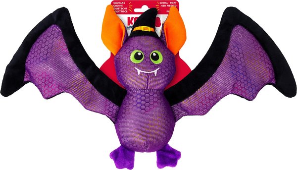 KONG Halloween Shakers Shimmy Bat Squeaky Dog Toy, Purple, Medium