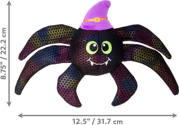KONG Halloween Shakers Shimmy Spider Squeaky Dog Toy, Black, Medium