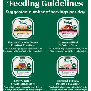 Nutro Grain-Free Beef, Chicken, Turkey & Lamb Stew Cuts in Gravy Variety Pack Adult Wet Dog Food, 3.5-oz, case of 24