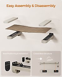 FEANDREA Clickat Collection Wall-Mounted Cat Hammock, Gray slide 2 of 6