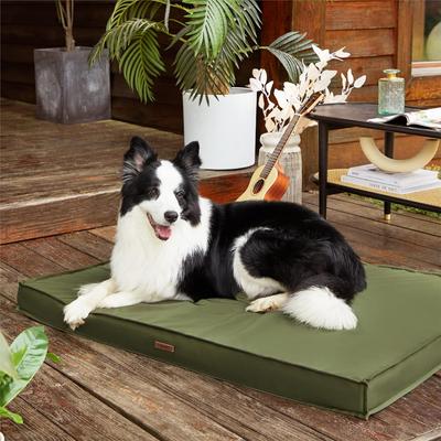 Show full view: Lesure Indoor & Outdoor Waterproof Orthopedic Dog Bed with Removable Cover, Olive Green, Large slide 6 of 8