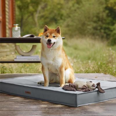 Show full view: Lesure Indoor & Outdoor Waterproof Orthopedic Dog Bed with Removable Cover, Grey, Medium slide 6 of 8
