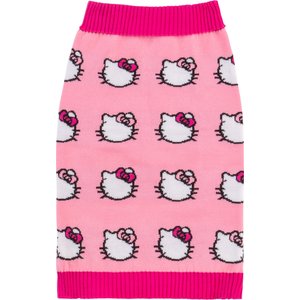 Hello Kitty Knit Dog Sweater, Pink, Small