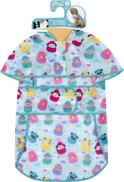 Show full view: Squishmallows Waterproof & Lightweight Dog & Cat Raincoat, Large slide 1 of 3