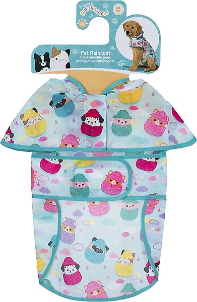 Show full view: Squishmallows Waterproof & Lightweight Dog & Cat Raincoat, Medium slide 1 of 3