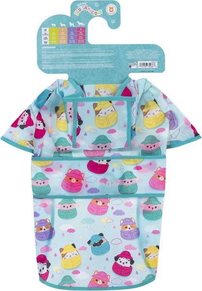 Show full view: Squishmallows Waterproof & Lightweight Dog & Cat Raincoat, Medium slide 2 of 3