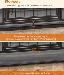 FEANDREA Heavy-Duty Double Door Metal Wire Dog Crate, Black, X-Large slide 2 of 7