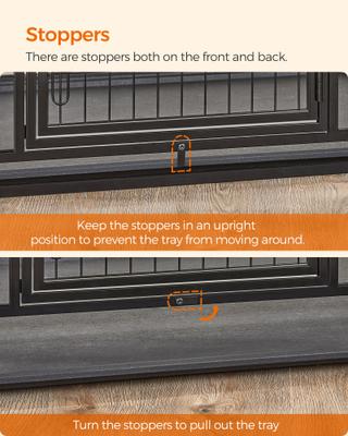 Show full view: FEANDREA Heavy-Duty Double Door Metal Wire Dog Crate, Black, X-Large slide 7 of 8