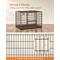 Show in main carousel: FEANDREA Heavy-Duty Double Door Metal Wire Dog Crate, Black, X-Large slide 3 of 8