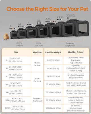 Show full view: FEANDREA Collapsible Soft-Sided Dog Crate, Smoke Gray, 36 inch slide 4 of 6