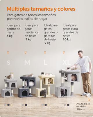 Show full view: FEANDREA 29.1-in Plush Cat Tree & Condo, Smoky Gray slide 8 of 8