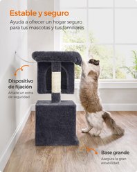 FEANDREA 29.1-in Plush Cat Tree & Condo, Smoky Gray