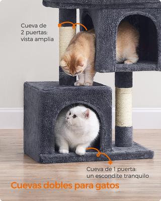 Show full view: FEANDREA 29.1-in Plush Cat Tree & Condo, Smoky Gray slide 2 of 8