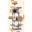Show in main carousel: FEANDREA 66.1-in Plush Cat Tree, Light Gray slide 7 of 8
