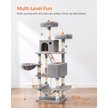 Show in main carousel: FEANDREA 66.1-in Plush Cat Tree, Light Gray slide 3 of 8