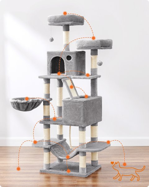 FEANDREA 66.1-in Plush Cat Tree