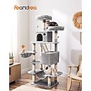 FEANDREA 66.1-in Plush Cat Tree, Light Gray