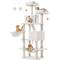 Show in main carousel: FEANDREA 66.1-in Plush Cat Tree, Cream White slide 1 of 8
