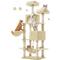 Show in main carousel: FEANDREA 66.1-in Plush Cat Tree, Beige slide 1 of 8