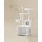 Show in main carousel: FEANDREA Modern 54.3-in 2-in-1 Plush Cat Tree & Condo with Litter Box Enclosure, Cloud White slide 7 of 10