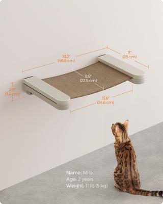 Show full view: FEANDREA Clickat Collection Wall-Mounted Cat Hammock, Gray slide 6 of 6