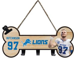 Pets First NFL Bone Shape Sign with Hooks, Aidan Hutchinson