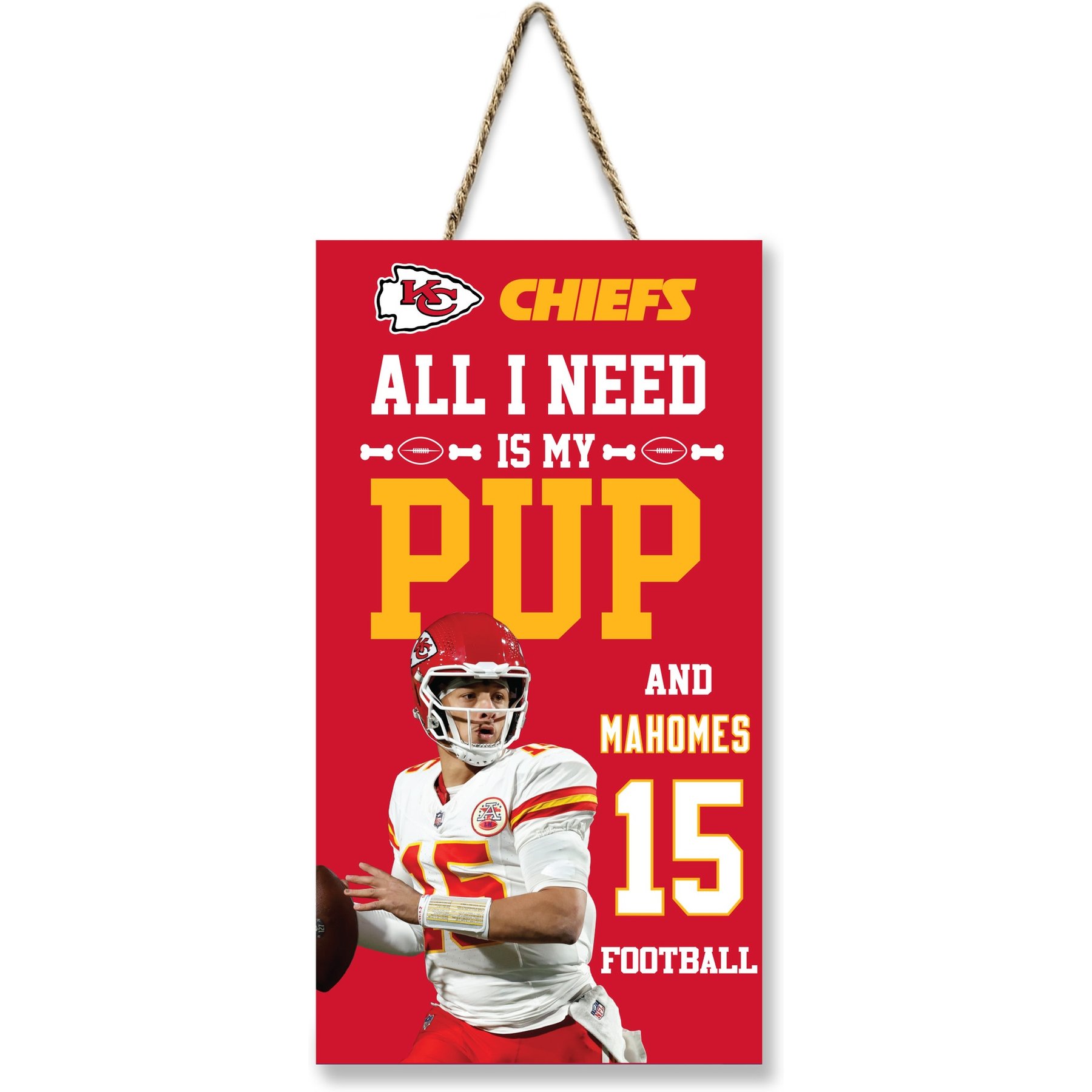 Pets First NFL "All I Need Is My Pup & Football", Patrick Mahomes