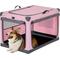Show in main carousel: Petsfit Soft Sided 3-Door Collapsible Dog Crate, Pink, Medium slide 1 of 12