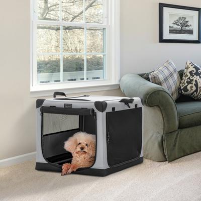 Show full view: Petsfit Soft Sided 3-Door Collapsible Dog Crate, Grey, Small slide 8 of 12