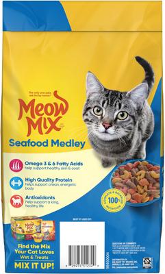 Show full view: Meow Mix Seafood Medley Dry Cat Food, 3.15-lb bag slide 4 of 11