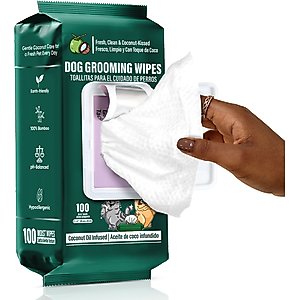 ATIFBOP Bamboo with Coconut Oil Dog Wipes, 100 count