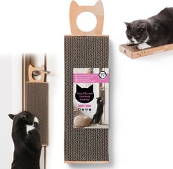 Necoichi Hang & Scratch Doorknob Scratcher, Oak